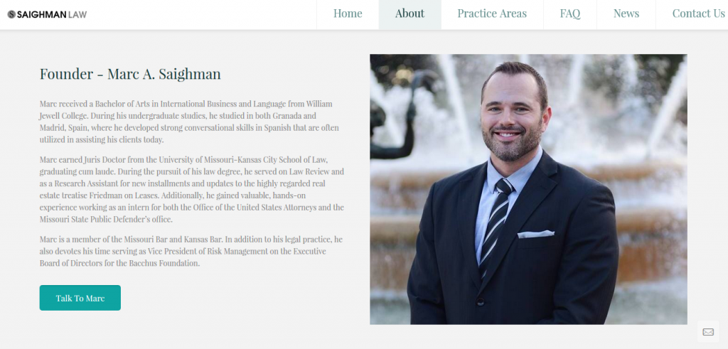 lawyer website design kansas city